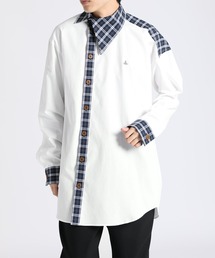 Vivienne Westwood MAN オジークラークシャツ 星柄 ブルー ベーシック オジークラーク クラシックシャツ(ブラック)（メンズ