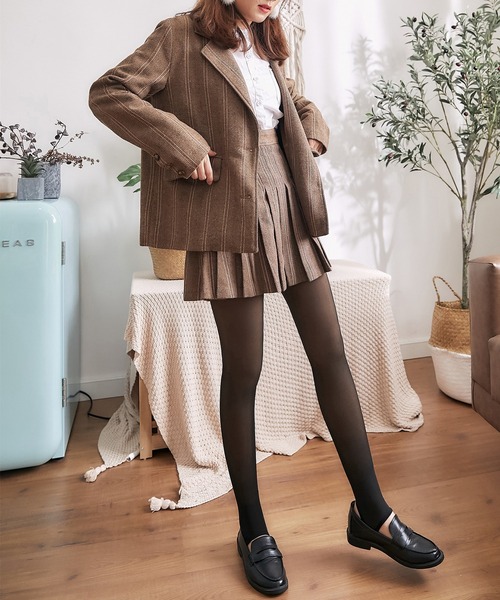 Jasmine Grandiflorum（ジャスミングランディフローラム）の「【Jasmine】透け感風！厚手裏起毛暖かハイウエストタイツ（タイツ/ストッキング・レディース・グレー系その他2/グレー系その他/ブラック系その他/ブラック系その他2・FREE）」の5枚目の写真