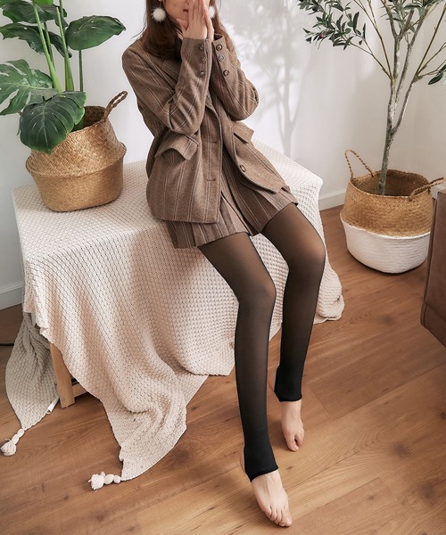 Jasmine Grandiflorum（ジャスミングランディフローラム）の「【Jasmine】透け感風！厚手裏起毛暖かハイウエストタイツ（タイツ/ストッキング・レディース・グレー系その他2/グレー系その他/ブラック系その他/ブラック系その他2・FREE）」の10枚目の写真