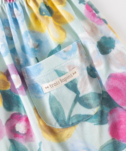 trois lapins kp（トロワラパンケーピー）の「フラワープリント 切替えワンピース(100～130)（ワンピース・キッズ・ピンク・110cm/120cm/130cm/100cm）」の10枚目の写真