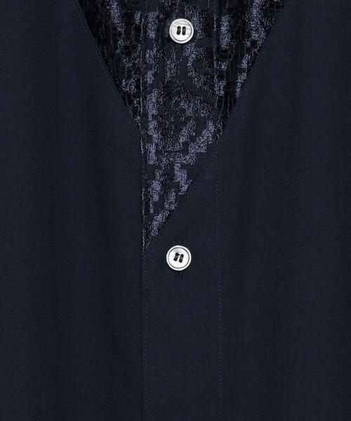 H BEAUTY&YOUTH◆LACE SHIRT/長袖シャツ/--/コットン/ネイビー/1611-299-2339 H BEAUTY&YOUTH UNITED ARROWS（エイチビューティーアンドユース