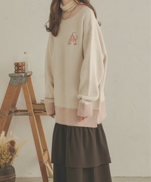 メランジオーバーロゴニット/【WEB/EC限定商品】