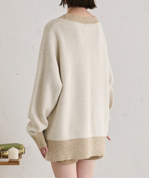 Ambre Neige(アンブルネージュ)の「メランジオーバーロゴニット/【WEB/EC限定商品】(ニット/セーター・レディース・アイボリー/ピンク・FREE)」の16枚目の写真