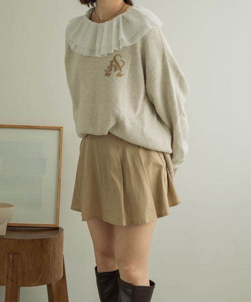 Ambre Neige(アンブルネージュ)の「メランジオーバーロゴニット/【WEB/EC限定商品】(ニット/セーター・レディース・アイボリー/ピンク・FREE)」の22枚目の写真