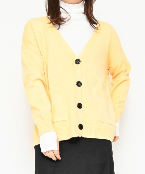 Alite cloth（アリーテクロス）の「起毛カラーカーデ（ニット/セーター・レディース・ブルー/モカ/イエロー/オフホワイト/ブラック・F）」の7枚目の写真
