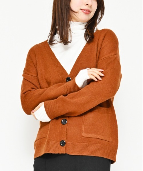 Alite cloth（アリーテクロス）の「起毛カラーカーデ（ニット/セーター・レディース・ブルー/モカ/イエロー/オフホワイト/ブラック・F）」の8枚目の写真