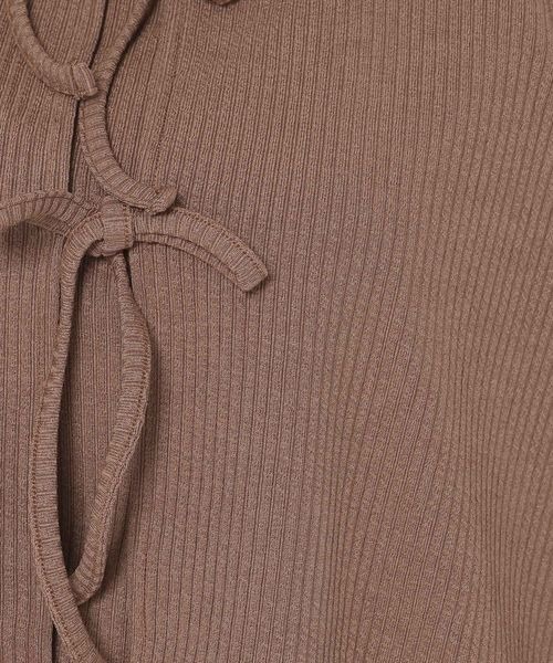 mysty woman（ミスティウーマン）の「【手洗い可】マルチツインLSリボンカーディガン　184575（カーディガン/ボレロ・レディース・モカ/イエロー/アイボリー/ライトブルー・FREE）」の16枚目の写真