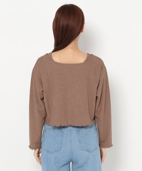 mysty woman（ミスティウーマン）の「【手洗い可】マルチツインLSリボンカーディガン　184575（カーディガン/ボレロ・レディース・モカ/イエロー/アイボリー/ライトブルー・FREE）」の11枚目の写真