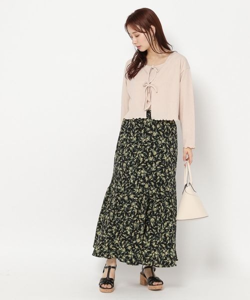 mysty woman（ミスティウーマン）の「【手洗い可】マルチツインLSリボンカーディガン　184575（カーディガン/ボレロ・レディース・モカ/イエロー/アイボリー/ライトブルー・FREE）」の7枚目の写真