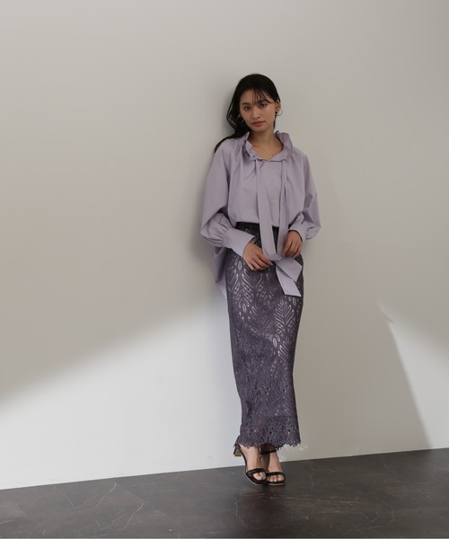 NATURAL BEAUTY BASIC(ナチュラルビューティーベーシック)の「リーフスカラップマキシスカート(スカート・レディース・ホワイト/チャコールグレー/オレンジ・SMALL/MEDIUM)」の18枚目の写真