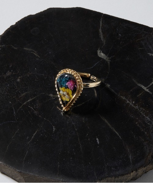 rehacer : Retro Tear Drop Ring / レトロ ティアドロップ