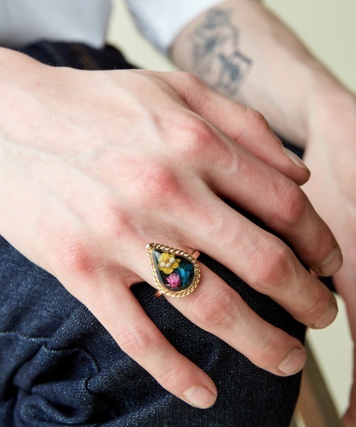 rehacer(レアセル)の「rehacer : Retro Tear Drop Ring / レトロ ティアドロップ リング(リング・メンズ・シルバー/ゴールド・#16/#14)」の7枚目の写真