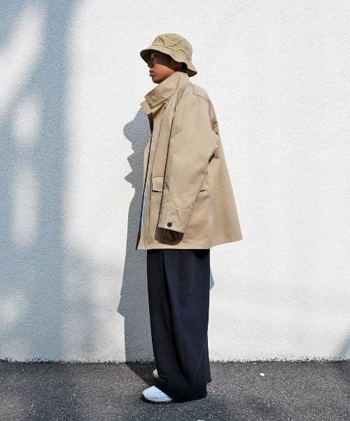 AIR WEATHER FIELD COAT / CHARCOAL GRAY | ATON (MEN)(エイトン