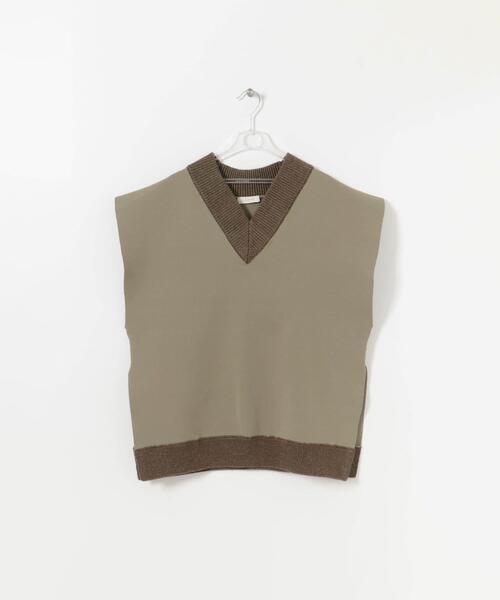 LAATO(ラート)の「KNIT VEST(ニット/セーター・レディース・カーキ/グレー系その他/ブラウン・FREE)」の3枚目の写真