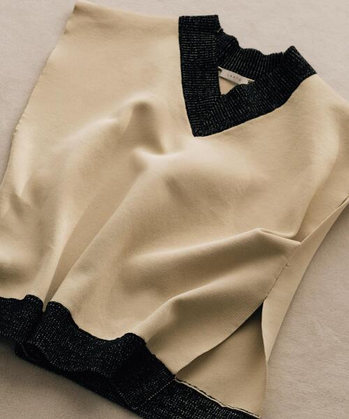 LAATO(ラート)の「KNIT VEST(ニット/セーター・レディース・カーキ/グレー系その他/ブラウン・FREE)」の5枚目の写真