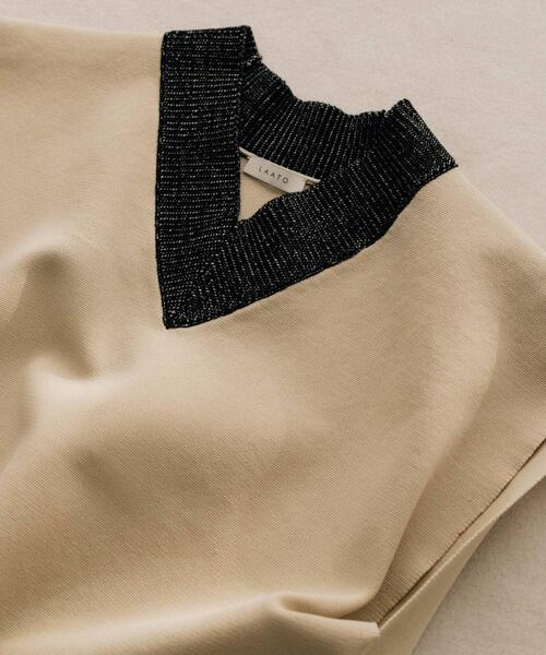 LAATO(ラート)の「KNIT VEST(ニット/セーター・レディース・カーキ/グレー系その他/ブラウン・FREE)」の6枚目の写真