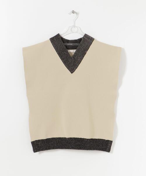 LAATO(ラート)の「KNIT VEST(ニット/セーター・レディース・カーキ/グレー系その他/ブラウン・FREE)」の7枚目の写真