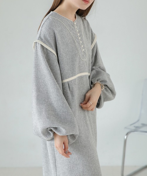 セール】【低身長向けサイズあり】配色パイピングツイード