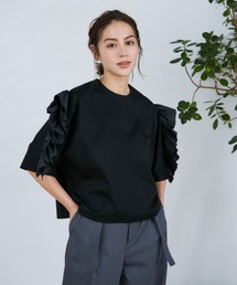 Luftrobe | スーピマコットン ラッフルスリーブカットソー(Tシャツ/カットソー)