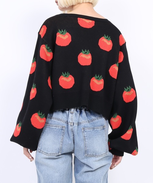 PUNYUS（プニュズ）の「フード柄ショートニットカーディガン（カーディガン/ボレロ・レディース・ブラック系その他/ブラック/ピンク/グリーン・4/3）」の8枚目の写真