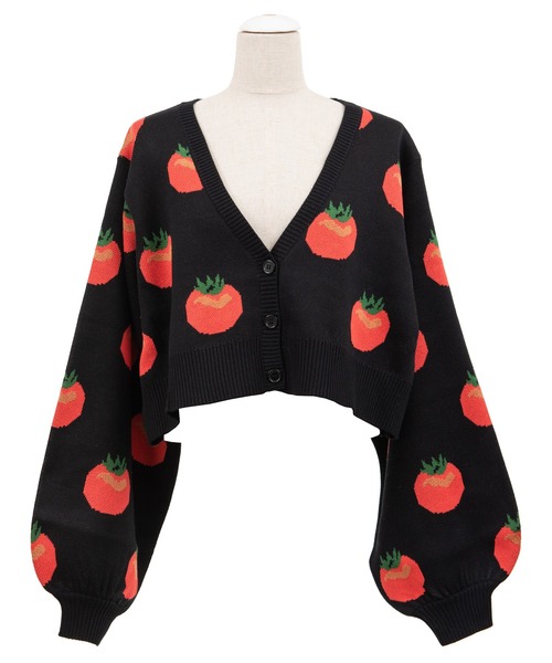 PUNYUS（プニュズ）の「フード柄ショートニットカーディガン（カーディガン/ボレロ・レディース・ブラック系その他/ブラック/ピンク/グリーン・4/3）」の10枚目の写真