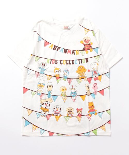 みんなでお座り柄Tシャツ大人（Tシャツ/カットソー）｜ANPANMAN KIDS COLLECTION（アンパンマンキッズコレクション）