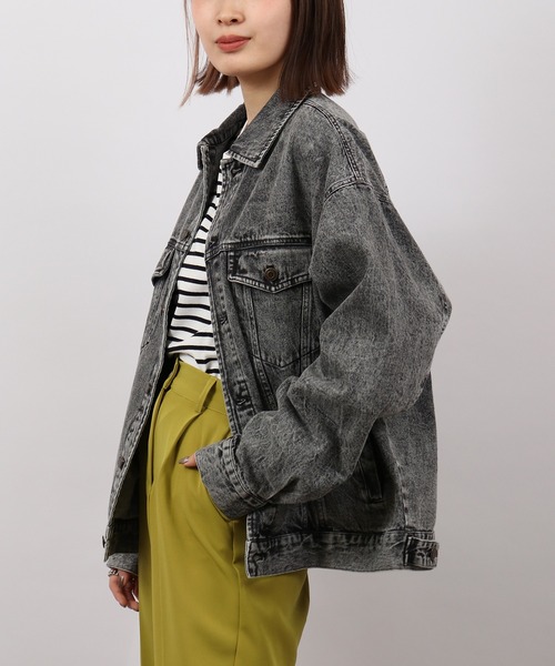 Jungle Storm(ジャングルストーム)の「3rdタイプBIG Gジャン unisex(デニムジャケット・メンズ・ブラック/サックスブルー・L/M)」の4枚目の写真