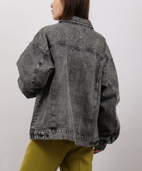 Jungle Storm(ジャングルストーム)の「3rdタイプBIG Gジャン unisex(デニムジャケット・メンズ・ブラック/サックスブルー・L/M)」の6枚目の写真