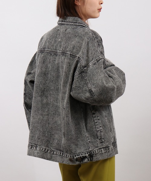 Jungle Storm(ジャングルストーム)の「3rdタイプBIG Gジャン unisex(デニムジャケット・メンズ・ブラック/サックスブルー・L/M)」の5枚目の写真
