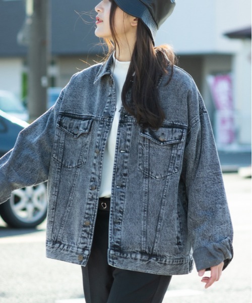 Jungle Storm(ジャングルストーム)の「3rdタイプBIG Gジャン unisex(デニムジャケット・メンズ・ブラック/サックスブルー・L/M)」の9枚目の写真