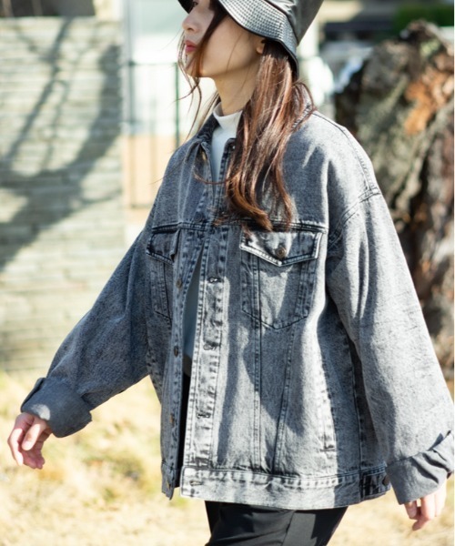 Jungle Storm(ジャングルストーム)の「3rdタイプBIG Gジャン unisex(デニムジャケット・メンズ・ブラック/サックスブルー・L/M)」の10枚目の写真