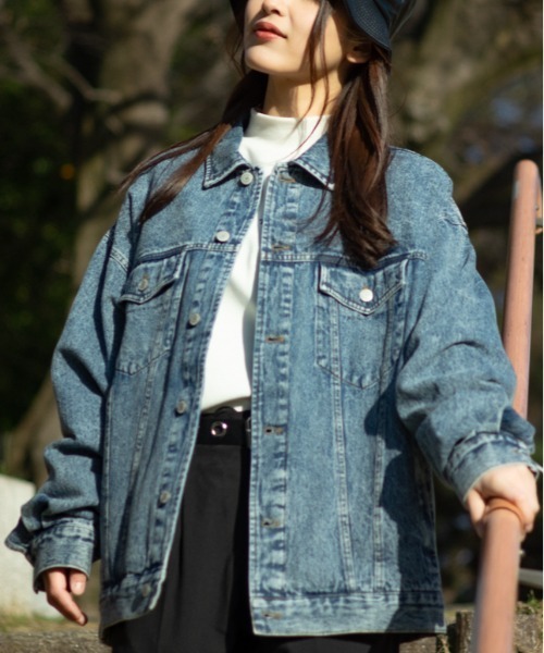 Jungle Storm(ジャングルストーム)の「3rdタイプBIG Gジャン unisex(デニムジャケット・メンズ・ブラック/サックスブルー・L/M)」の12枚目の写真