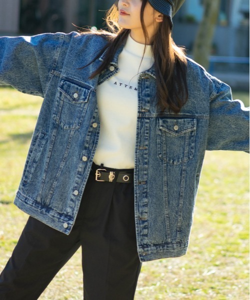 Jungle Storm(ジャングルストーム)の「3rdタイプBIG Gジャン unisex(デニムジャケット・メンズ・ブラック/サックスブルー・L/M)」の13枚目の写真