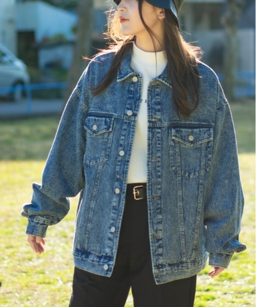 Jungle Storm(ジャングルストーム)の「3rdタイプBIG Gジャン unisex(デニムジャケット・メンズ・ブラック/サックスブルー・L/M)」の16枚目の写真