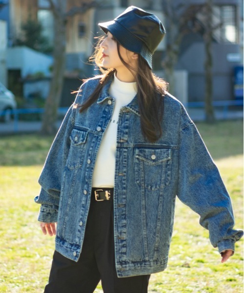 Jungle Storm(ジャングルストーム)の「3rdタイプBIG Gジャン unisex(デニムジャケット・メンズ・ブラック/サックスブルー・L/M)」の17枚目の写真