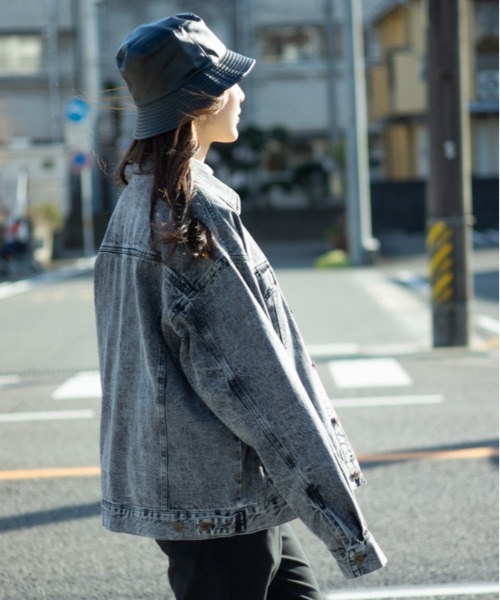 Jungle Storm(ジャングルストーム)の「3rdタイプBIG Gジャン unisex(デニムジャケット・メンズ・ブラック/サックスブルー・L/M)」の22枚目の写真