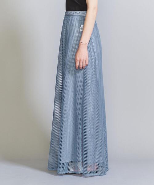 BEAUTY&YOUTH UNITED ARROWS(ビューティーアンドユースユナイテッドアローズ)の「メッシュ レイヤード フレアスカート -ウォッシャブル-(スカート・レディース・ライトブルー/ブラック/ホワイト・S/M)」の5枚目の写真