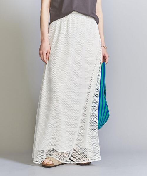 BEAUTY&YOUTH UNITED ARROWS(ビューティーアンドユースユナイテッドアローズ)の「メッシュ レイヤード フレアスカート -ウォッシャブル-(スカート・レディース・ライトブルー/ブラック/ホワイト・S/M)」の11枚目の写真