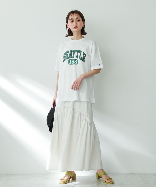 SENSE OF PLACE by URBAN RESEARCH（センスオブプレイスバイアーバンリサーチ）の「メモリータフタティアードスカート（スカート・レディース・ブラック/オフホワイト・SMALL/MEDIUM）」の10枚目の写真