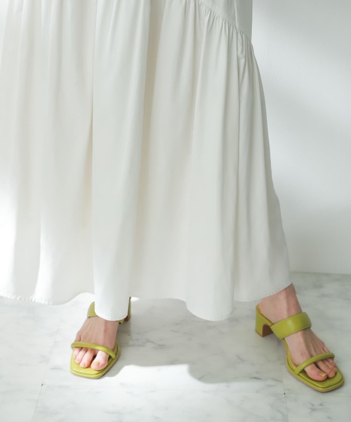 SENSE OF PLACE by URBAN RESEARCH（センスオブプレイスバイアーバンリサーチ）の「メモリータフタティアードスカート（スカート・レディース・ブラック/オフホワイト・SMALL/MEDIUM）」の17枚目の写真