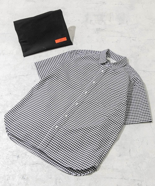 URBAN RESEARCH ROSSO MEN（アーバンリサーチロッソメン）の「『XLサイズあり』『抗菌/防臭』ハイパフォーマンスオックス半袖シャツ（シャツ/ブラウス・メンズ・グレー系その他/インディゴブルー/ライトブルー/ホワイト/グレー/ブラック/ストライプ/ネイビー/ブラック系その他・MEDIUM/LARGE/SMALL/X-LARGE）」の3枚目の写真