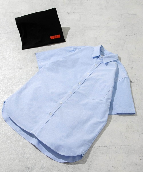 URBAN RESEARCH ROSSO MEN（アーバンリサーチロッソメン）の「『XLサイズあり』『抗菌/防臭』ハイパフォーマンスオックス半袖シャツ（シャツ/ブラウス・メンズ・グレー系その他/インディゴブルー/ライトブルー/ホワイト/グレー/ブラック/ストライプ/ネイビー/ブラック系その他・MEDIUM/LARGE/SMALL/X-LARGE）」の6枚目の写真