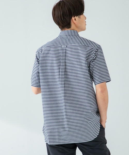 URBAN RESEARCH ROSSO MEN（アーバンリサーチロッソメン）の「『XLサイズあり』『抗菌/防臭』ハイパフォーマンスオックス半袖シャツ（シャツ/ブラウス・メンズ・グレー系その他/インディゴブルー/ライトブルー/ホワイト/グレー/ブラック/ストライプ/ネイビー/ブラック系その他・MEDIUM/LARGE/SMALL/X-LARGE）」の14枚目の写真