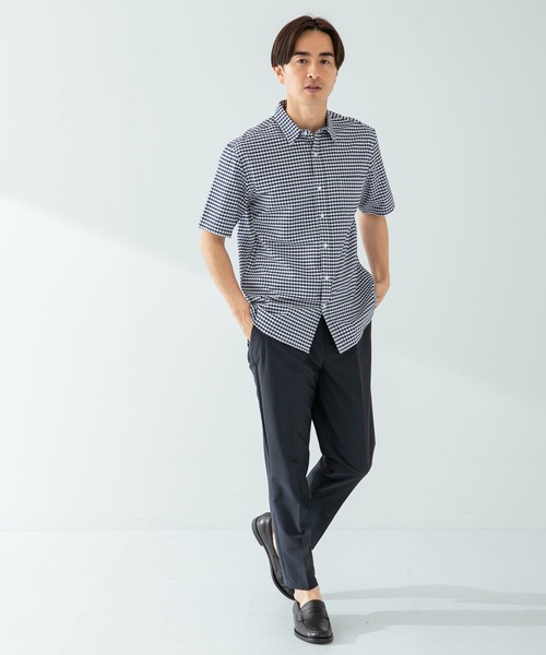 URBAN RESEARCH ROSSO MEN（アーバンリサーチロッソメン）の「『XLサイズあり』『抗菌/防臭』ハイパフォーマンスオックス半袖シャツ（シャツ/ブラウス・メンズ・グレー系その他/インディゴブルー/ライトブルー/ホワイト/グレー/ブラック/ストライプ/ネイビー/ブラック系その他・MEDIUM/LARGE/SMALL/X-LARGE）」の15枚目の写真