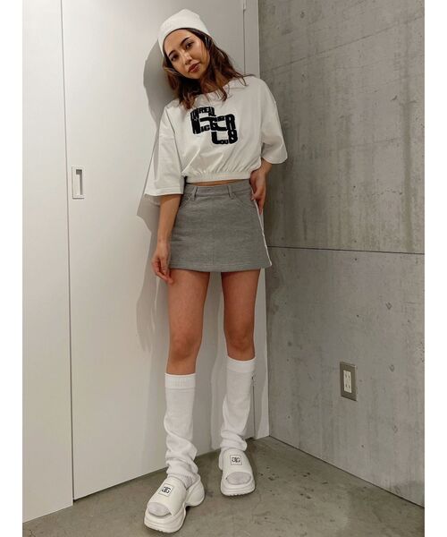 GYDA(ジェイダ)の「NICGERLOUS GG ショートTシャツ(Tシャツ/カットソー・レディース・ブラック/オフホワイト/グリーン・FREE)」の17枚目の写真