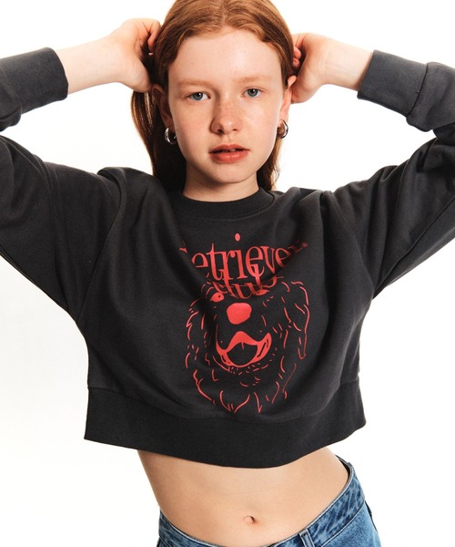 ALAND（エーランド）の「【UNISEX】Retriever Club／ラフィングクルーネック 2197653（スウェット・レディース・グリーン/チャコール・MEDIUM）」の4枚目の写真