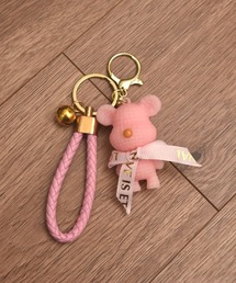 TONE SELECT GOODS（トーンセレクトグッズ）の「【urge select】テディベア ワッフルデザイン キーホルダー/バッグチャーム【マルチウェイ】(ベル付き)（キーホルダー）」
