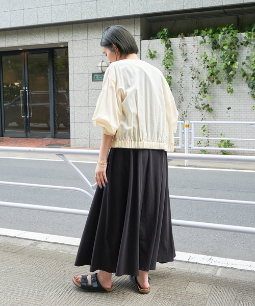 B.C STOCK（ベーセーストック）の「ギャザーシアージャケット（ブルゾン・レディース・ベージュ/カーキ/ブラック・FREE）」の21枚目の写真