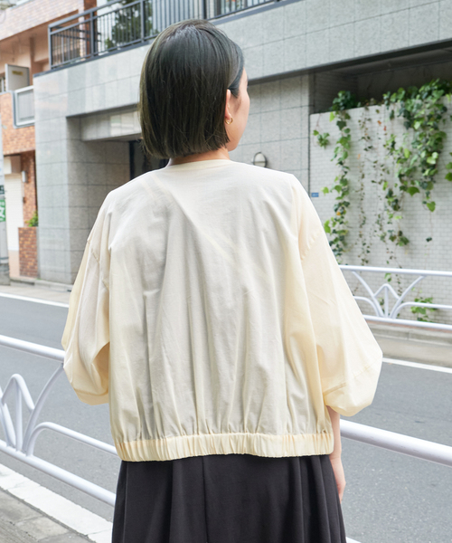 B.C STOCK（ベーセーストック）の「ギャザーシアージャケット（ブルゾン・レディース・ベージュ/カーキ/ブラック・FREE）」の18枚目の写真