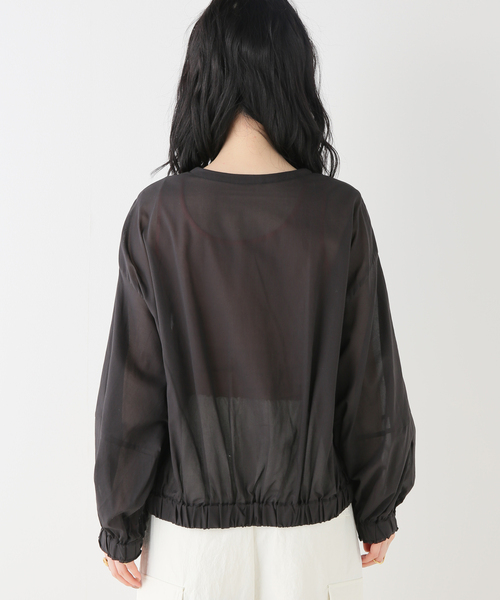 B.C STOCK（ベーセーストック）の「ギャザーシアージャケット（ブルゾン・レディース・ベージュ/カーキ/ブラック・FREE）」の4枚目の写真